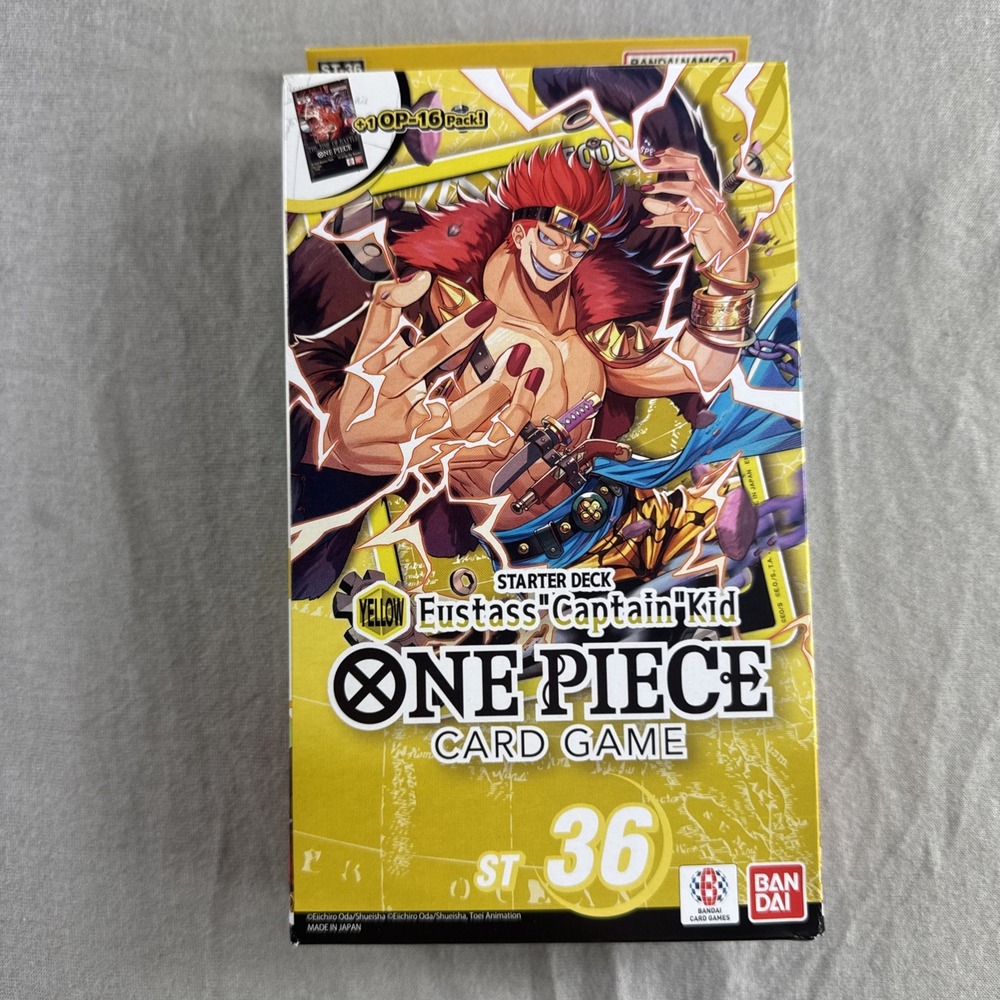 One Piece Card Game Eustass Starter Deck ST36 English Sealed Yellow NEW SEALED